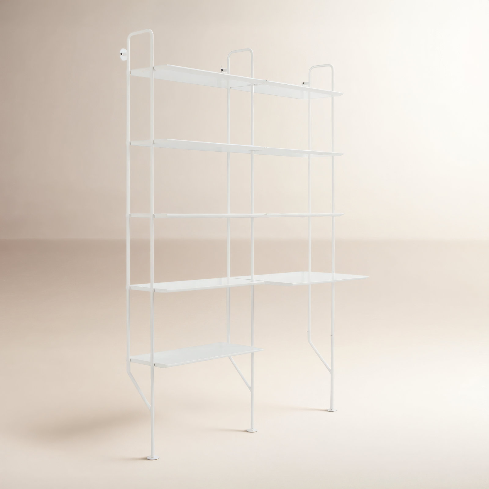 Hitch Leaning / Ladder Desk, White, White