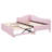 Twin Size Upholstered L-Shaped Upholstered Daybed with Pop Up Trundle-1088599121