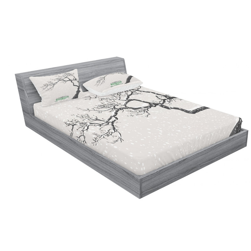 Microfiber Sheet Set, Queen Sheet Set with Fitted Sheet