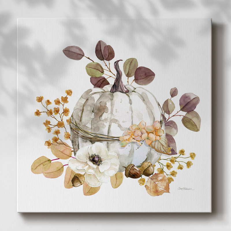 «Autumn Beginnings Pumpkin I» sur toile, H 40 po x l 40 po x P 1,5 po