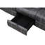 Dark Grey Polish Microfiber Power Motion Sofa W/Drop Down Table