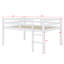 Structure de lit double, lit mezzanine compact en bois d'hévéa avec marches pour un accès facile-1956939202