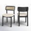 Chaise d'appoint noire Caleb