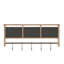 Support de rangement mural avec tablette supérieure, paniers grillagés et crochets Thalha-924157434