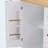 56 inch Kitchen Island with Rubber Wood Veneer Drop Leaf, Power Outlet, 4 Door Shelves, Embossed Vertical Stripe Rolling Kitchen Cart on 4 Wheels with 6 Deep Drawers for Kitchen, Dining Room,White-129122849