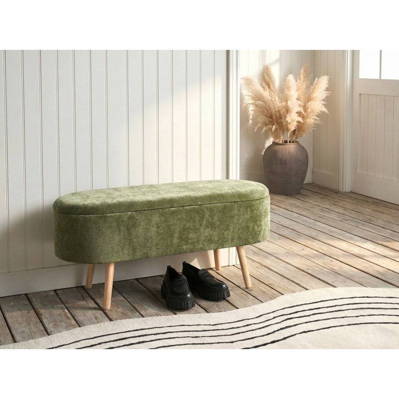 Polyester Upholstered Storage Bench