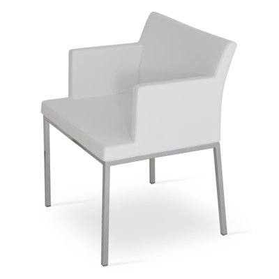 Parma Metal Solid Back Arm Chair