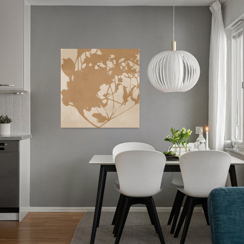 Art mural abstrait abstrait ocre Wabi-Sabi I, H 32 po x l 32 po