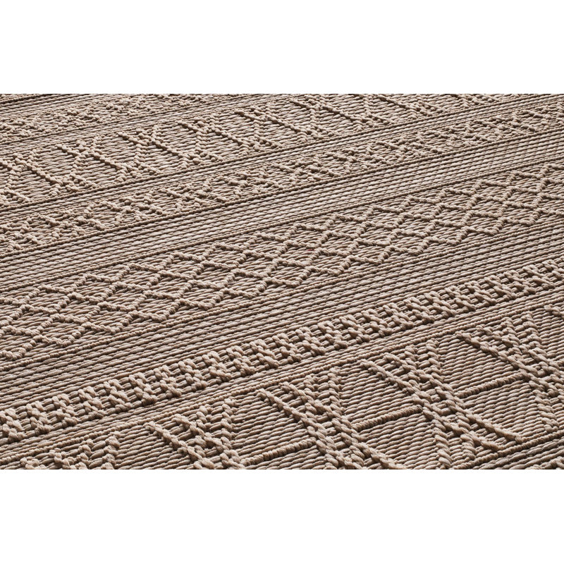 Flachgewebe-Innen/Außen-Teppich Kocher in Creme, Rectangle 80 x 150cm