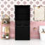 Armoire de rangement minimaliste pour salle de bain avec tablette réglable, paniers à linge et dispositif anti-basculement-1291778084