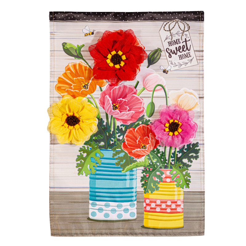 Drapeau de jardin en nylon H 18 po x l 12,5 po Brahim