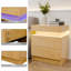 Table de chevet en bois manufacturé Albanais avec lumières DEL RVB-1730434976