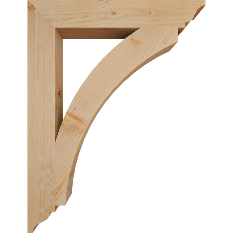 Thorton Traditional Bracket, Douglas Fir (Smooth), 34"H x 3.5"W x 26"D