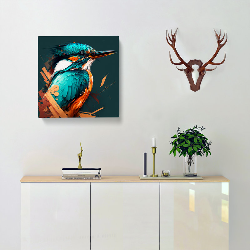 Kingfisher Graphic - Wrapped Canvas