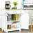 White Sideboard Buffet Cabinet - 2 Doors, Drawers Adjustable Shelf For Hallway, Living Room Large Storage Containers, Pots, Plates Cabinet, 2-Doors With And Kitchen, Entryway & Rubberwood