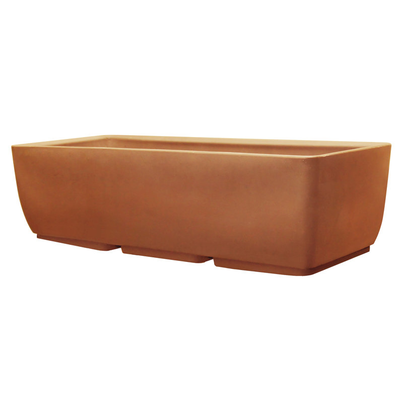 Boîte à fleurs en plastique Koenraad, H 10,5 po x l 36 po x P 15 po, Terra Cotta