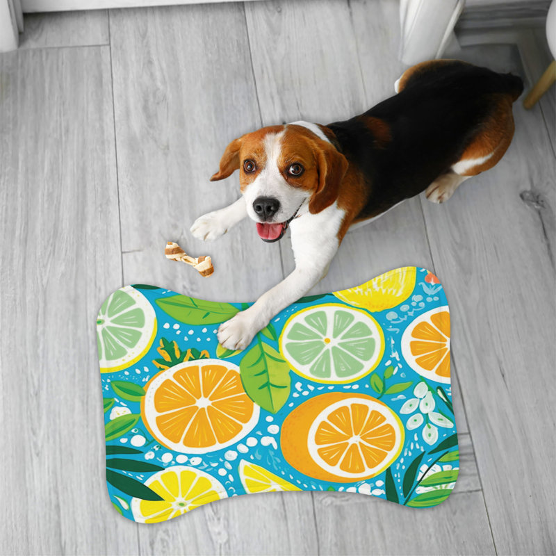 Tapis d'alimentation en forme d'os Citrus Burst - 1 pièce