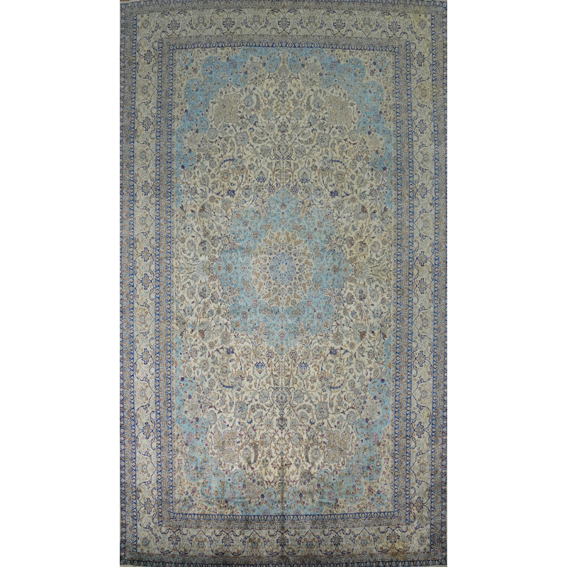 Tapis oriental antique à teinture végétale traditionnelle 13 x 21