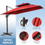 Parasol en porte-à-faux rectangulaire 9 'x 11' avec base lestée-1012282229