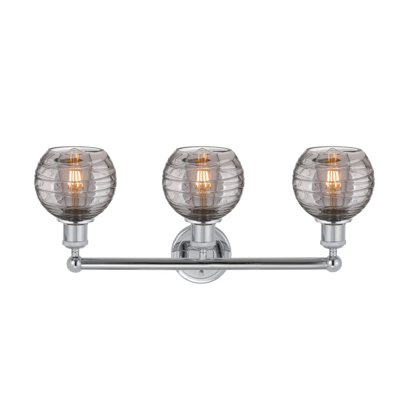 Cambria 3 - Light Dimmable Vanity Light, Polished Chrome, Clear