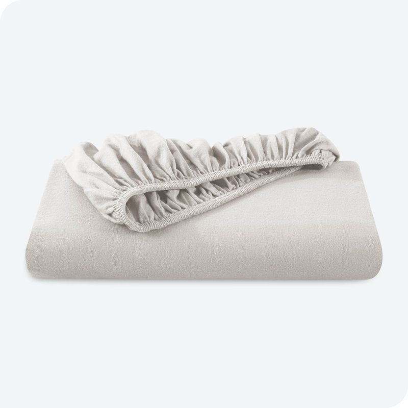 Drap-housse 100% coton Split-King, blanc