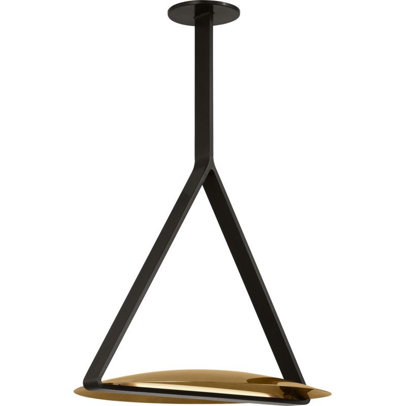 Cymbal Large Pendant, Bronze/Hand Rubbed Antique Brass