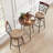 Bumpy Swivel Upholstered Adjustable Height Counter Stool with Metal Frame-381289883