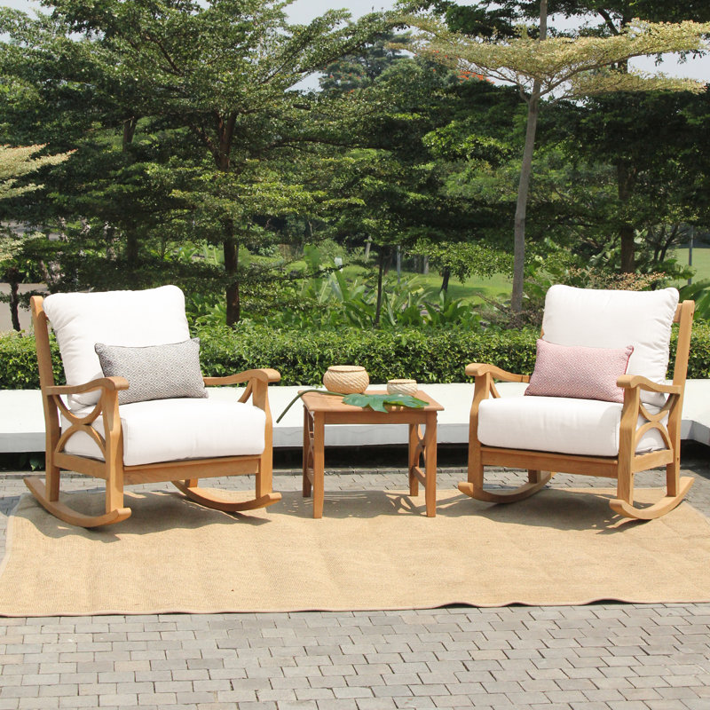 Brunswick 2 - Person Teak Outdoor Seating Group With Cushions