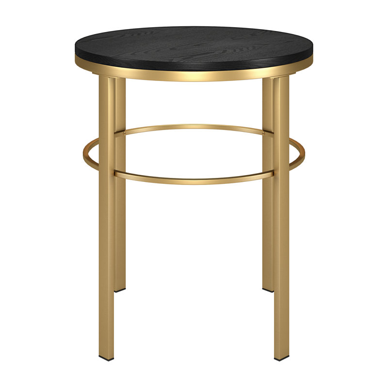 Gaia End Table, Brass/Black Grain