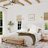 Brass Wall Light with Ribbed Glass Shade