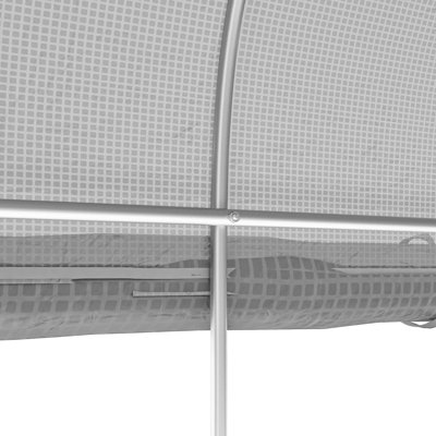 Bonnibelle 3 x 2(m) Walk-in Polytunnel Greenhouse with 6 Mesh Windows, White