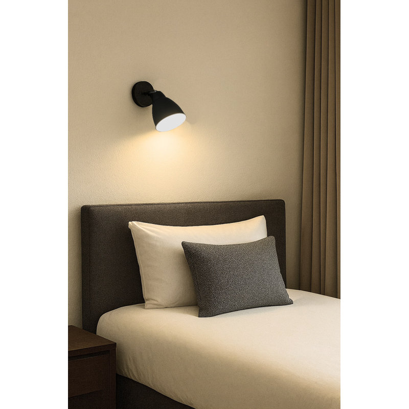Grey Industrial Style Directional Unswitched Wall Light