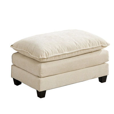 Cloud Sofa Ottoman Only, Modern Sectional Couch, For Living Room Bedroom And Apartment, Comfy Double Layer Upholstered Seat Cushion, Breathable Chenil