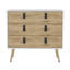 Commode Huna, unité moderne à 3 tiroirs avec poignées