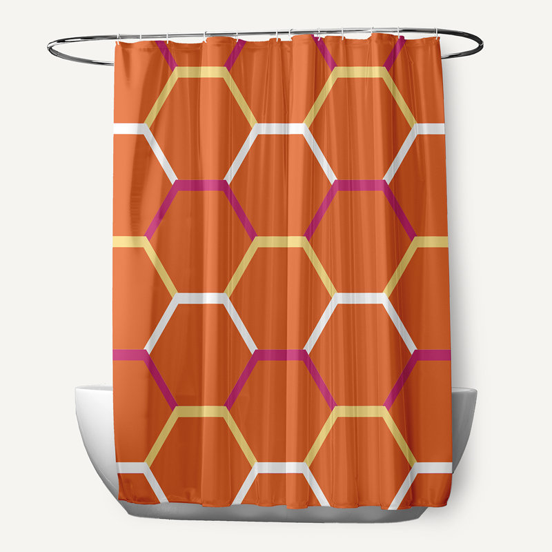 Rideau de douche synthétique synthétique Cool Shades, Orangé