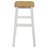 Hollis Brown/White 3-Piece Kitchen Island Counter Height Table with Stools