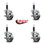 Semi Steel Swivel Expanding Stem Caster Set with Brake SCC TLB 3" x 1"