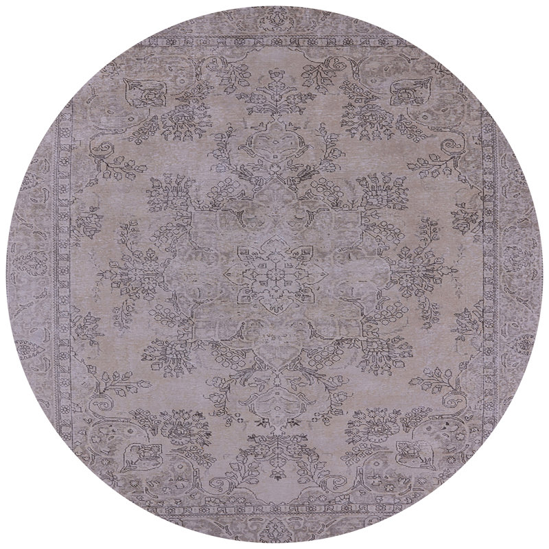 Tapis oriental gris Sherlene, Rond 3 pi