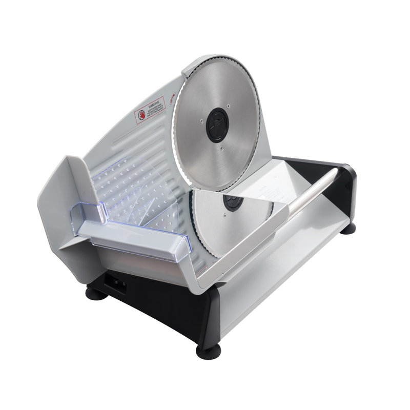 Meat Slicer, 7.5 inch 200W Electric Deli Slicer Machine with SUS420 Blade, 0-0.6 inch Adjustable Thickness, ETL Certified Home Food-Slicer for Meat, Ham, Baguett, Steak, ETL Approved
