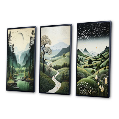 «Native Art Sacred Landscape», 3 pièces sur toile