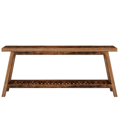Console Table, Wood Entryway Table With Open Storage Shelf