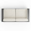 Causeuse, finition noire avec coussin beige