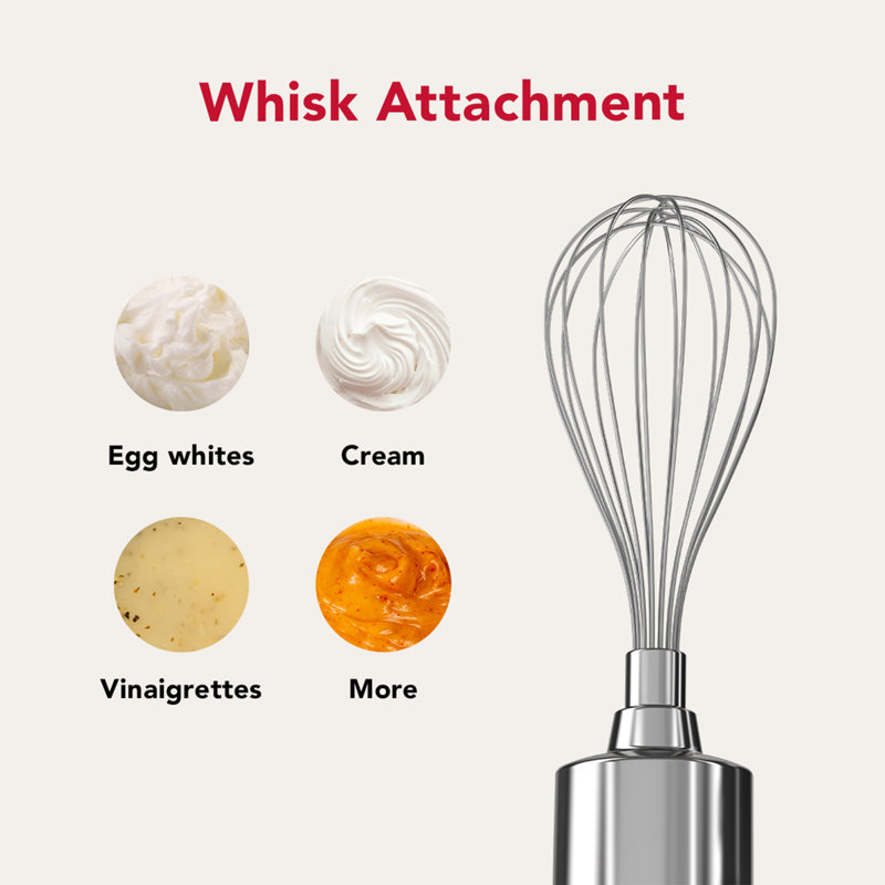 KitchenAid Go® Cordless Hand Blender with Pitcher, Whisk & Chopper Attachments - battery sold separately - Porcelain White