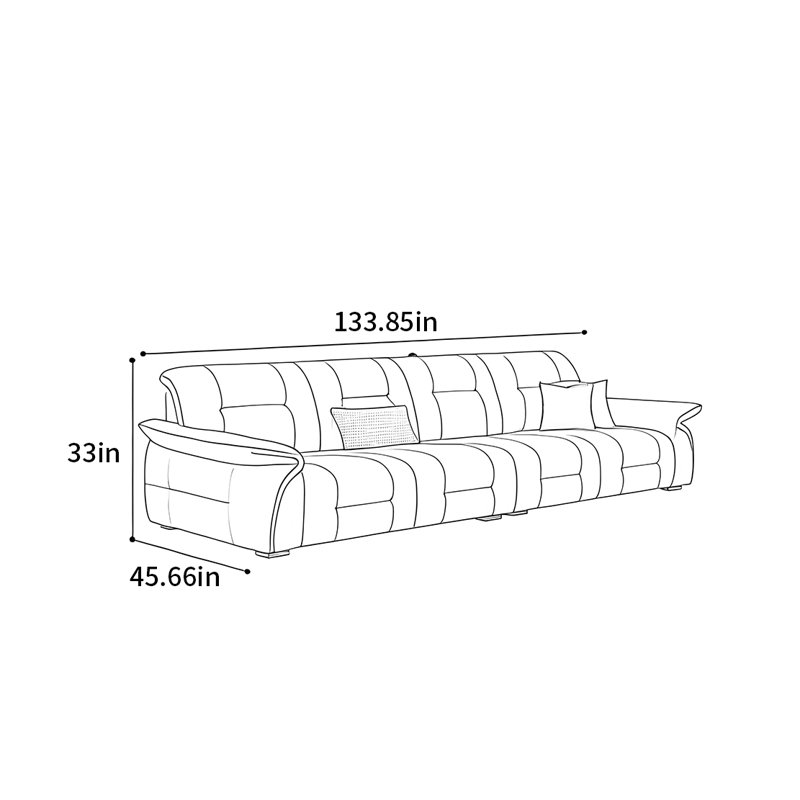 Pavone, H 33 po x l 133,85 po x P 45,66 po