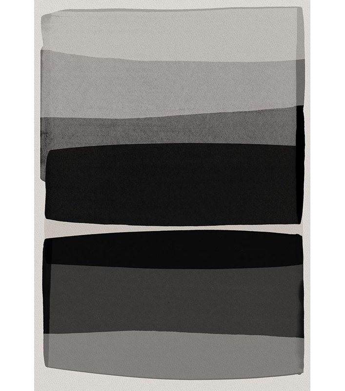 Art sur toile tendue avec châssis Latitude Run® Orara Studio: noir et blanc moderne, H 18 po x l 14 po