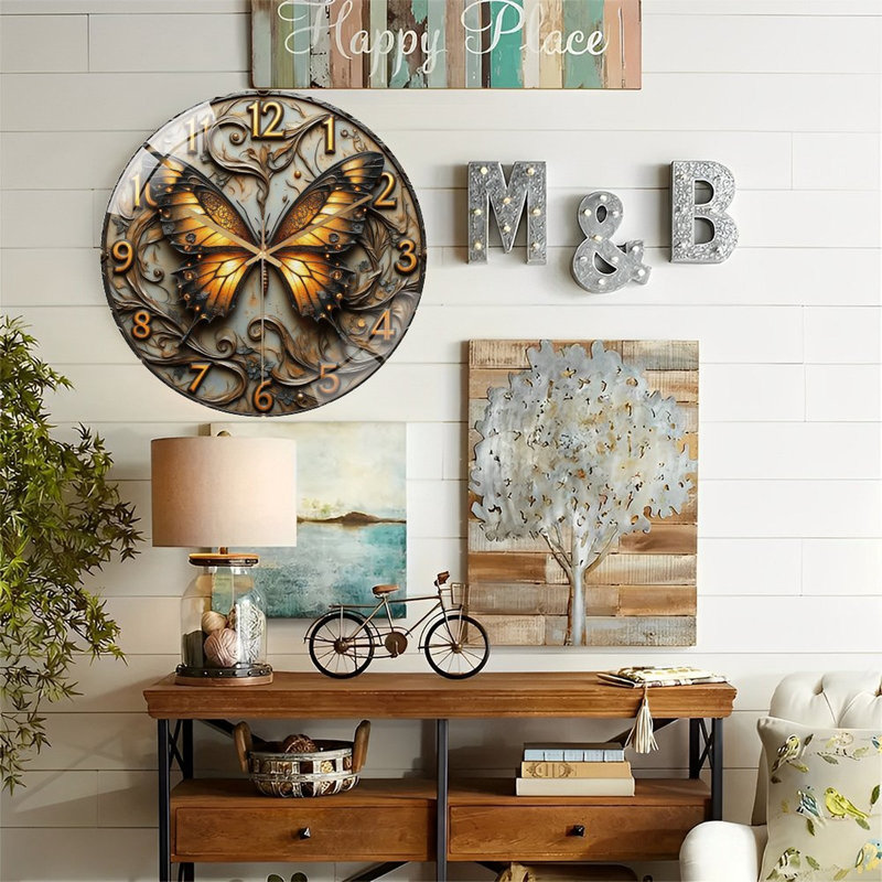 Horloge murale de luxe avec horloge murale 12 po