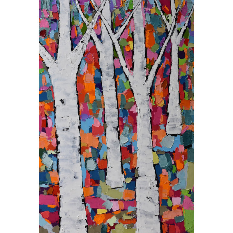 « indien summer », reproduction d’art sur toile tendue encadrée, H 18 po x l 12 po x P 1,5 po