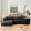 Canapé modulaire modulaire avec table d'appoint gratuite, siège large, entièrement rembourré, tissu bouclé infroissable, méridienne, sans assemblage, 3 couleurs-412419606