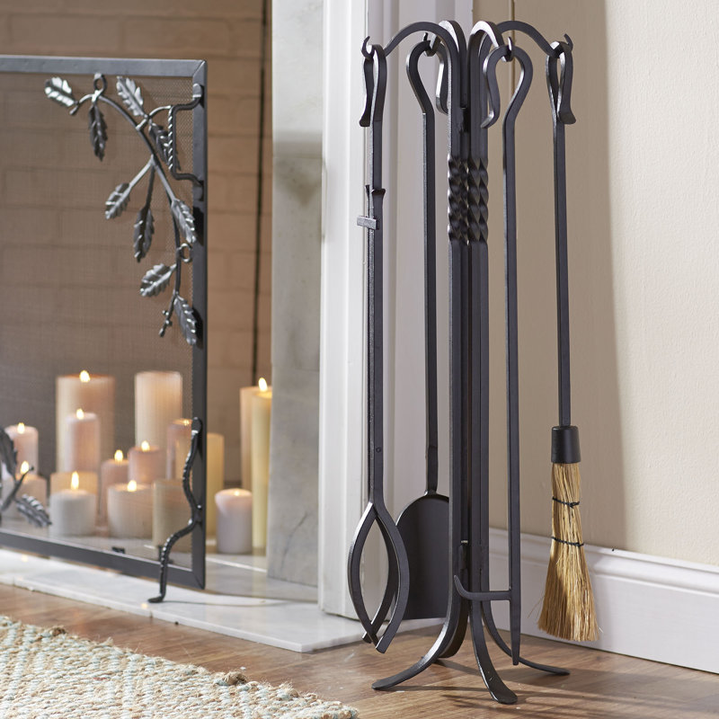 Ensemble d'outils de cheminée 4 pièces Everson, H 38,5 po