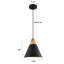 Luminaire suspendu pour îlot de cuisine 1 lumière de 9,4 po à 1 lumière avec accents en bois pour l'allée de la salle à manger-119402828